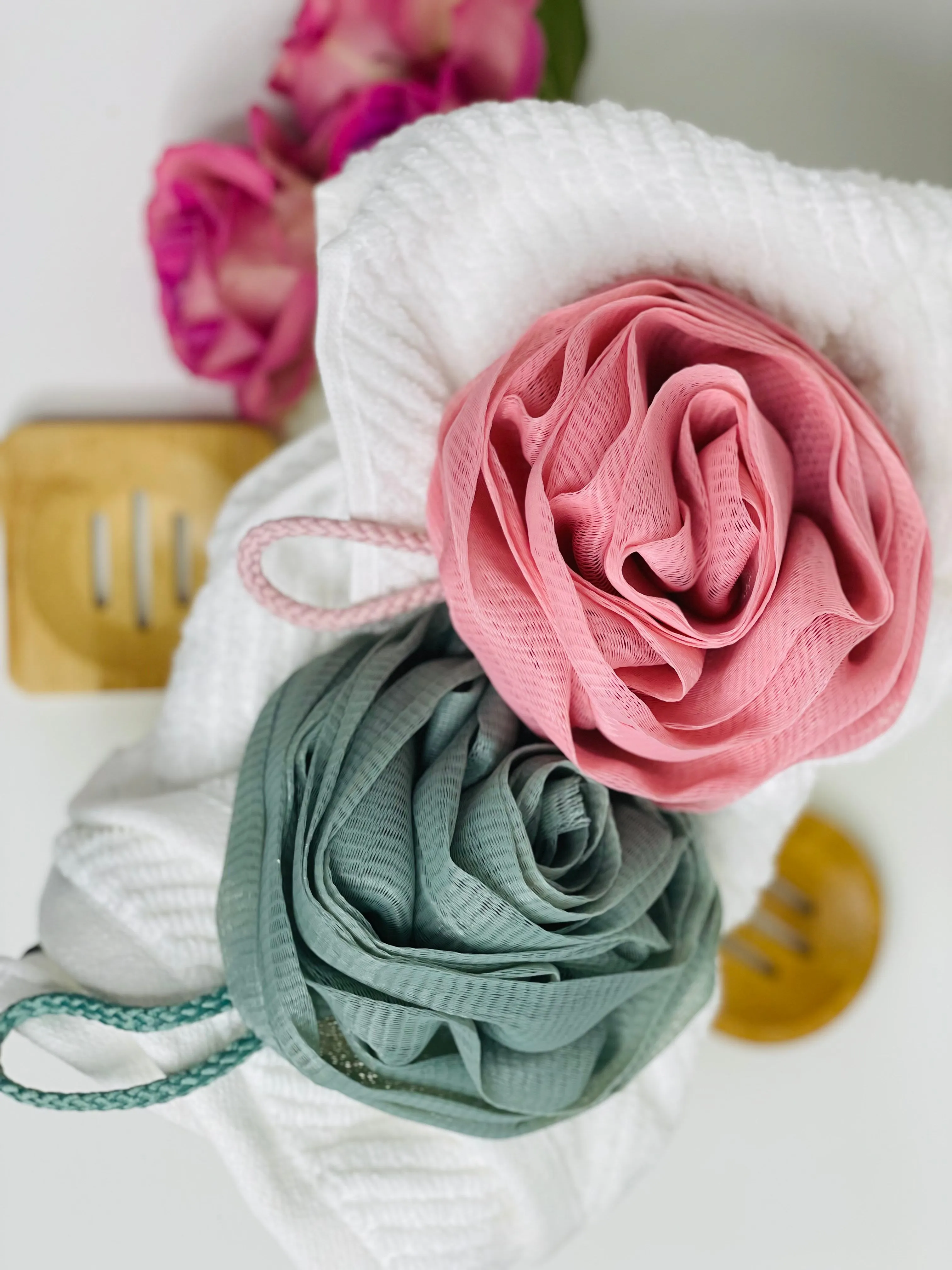 Eco friendly shower loofah