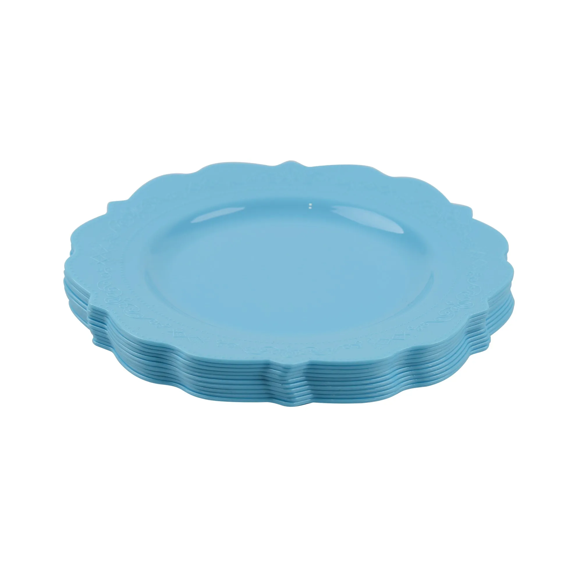 Elegant Blue Tableware Bundle, Dinner Plates, Dessert Plates, Cutlery, Disposable Partyware for 20 guests, 88 total pieces