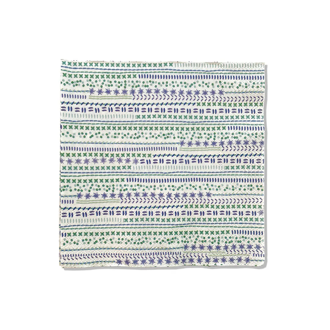 Elegant Embroidery Style Paper Lunch Napkins