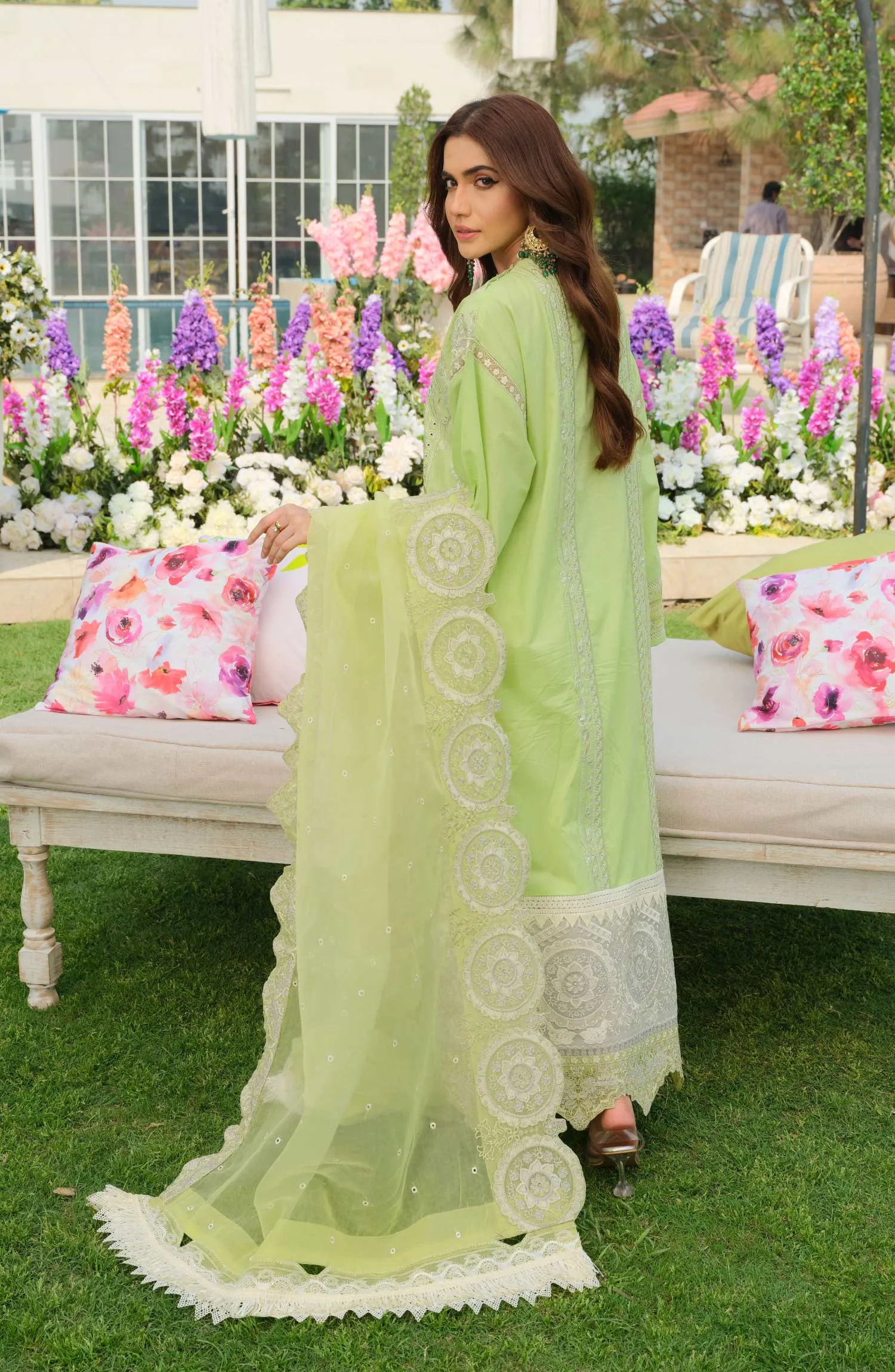 Elegant Light Green Salwar Kameez Pakistani Eid Dress
