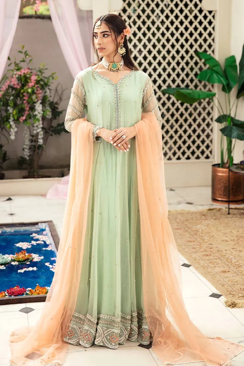 Elegant Mint Green Pakistani Dress for Wedding #WS713