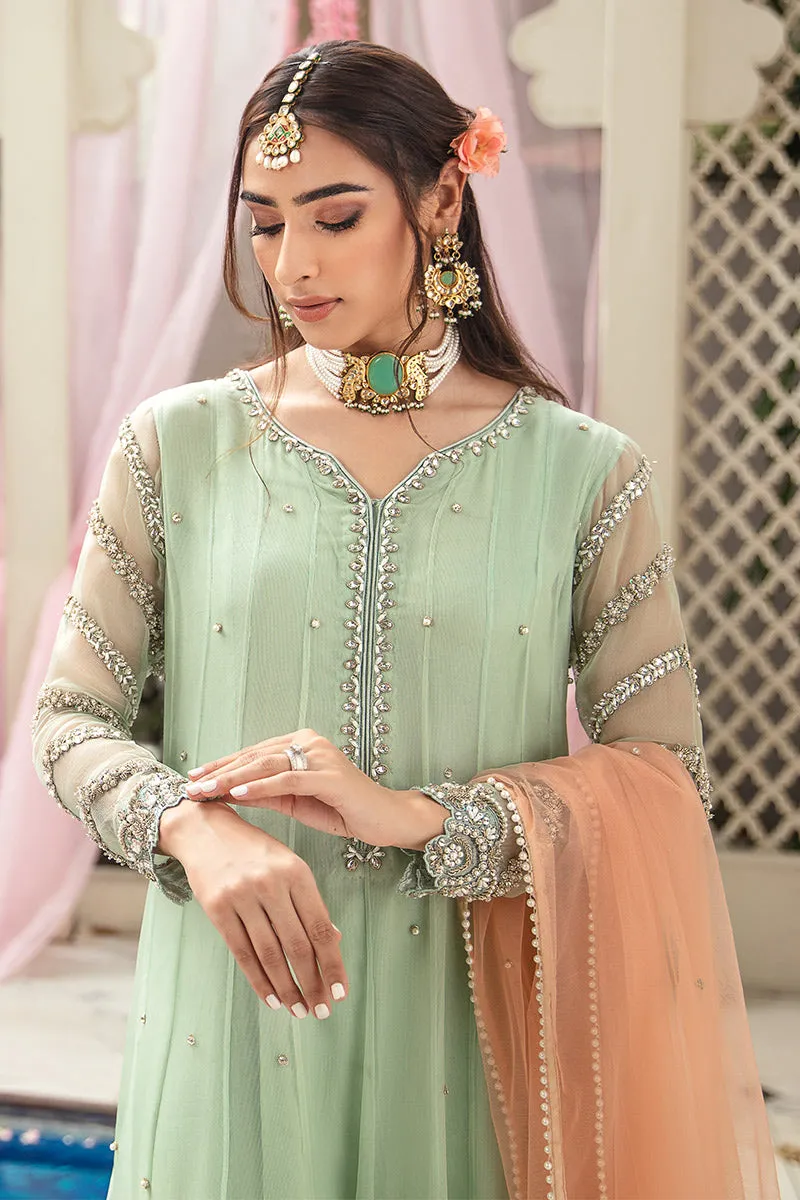 Elegant Mint Green Pakistani Dress for Wedding #WS713