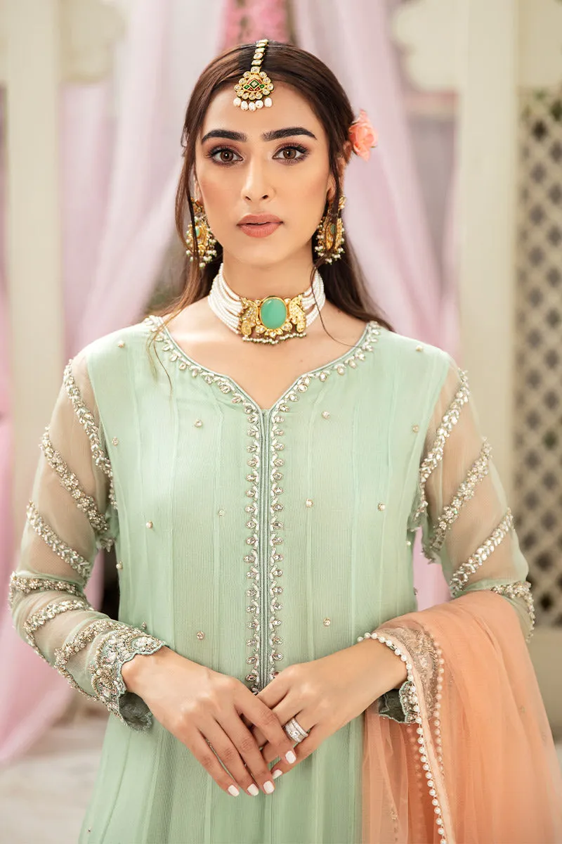 Elegant Mint Green Pakistani Dress for Wedding #WS713