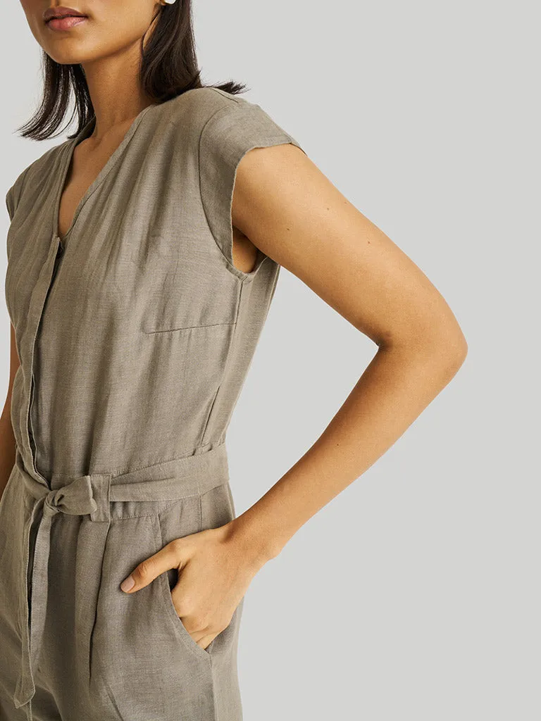 Evening Chai Green Jumpsuit