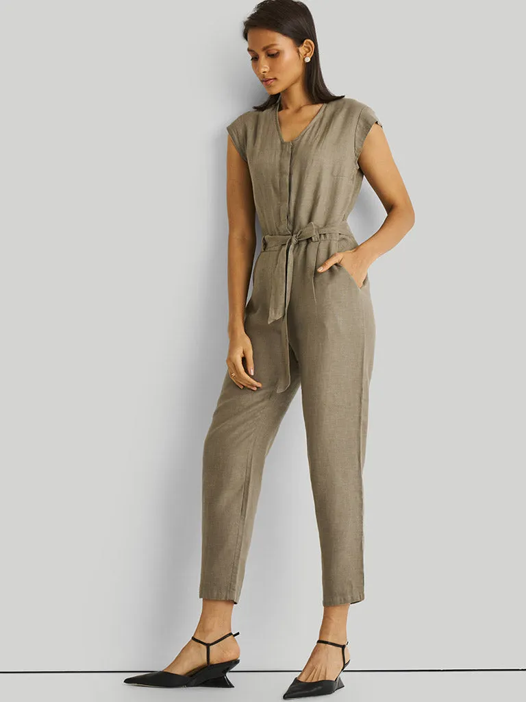 Evening Chai Green Jumpsuit
