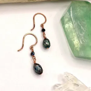 Faceted Pearl Earrings