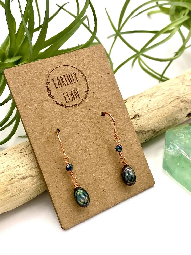 Faceted Pearl Earrings