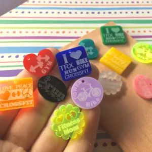 Fitness Charms / 12 Pieces, 20mm