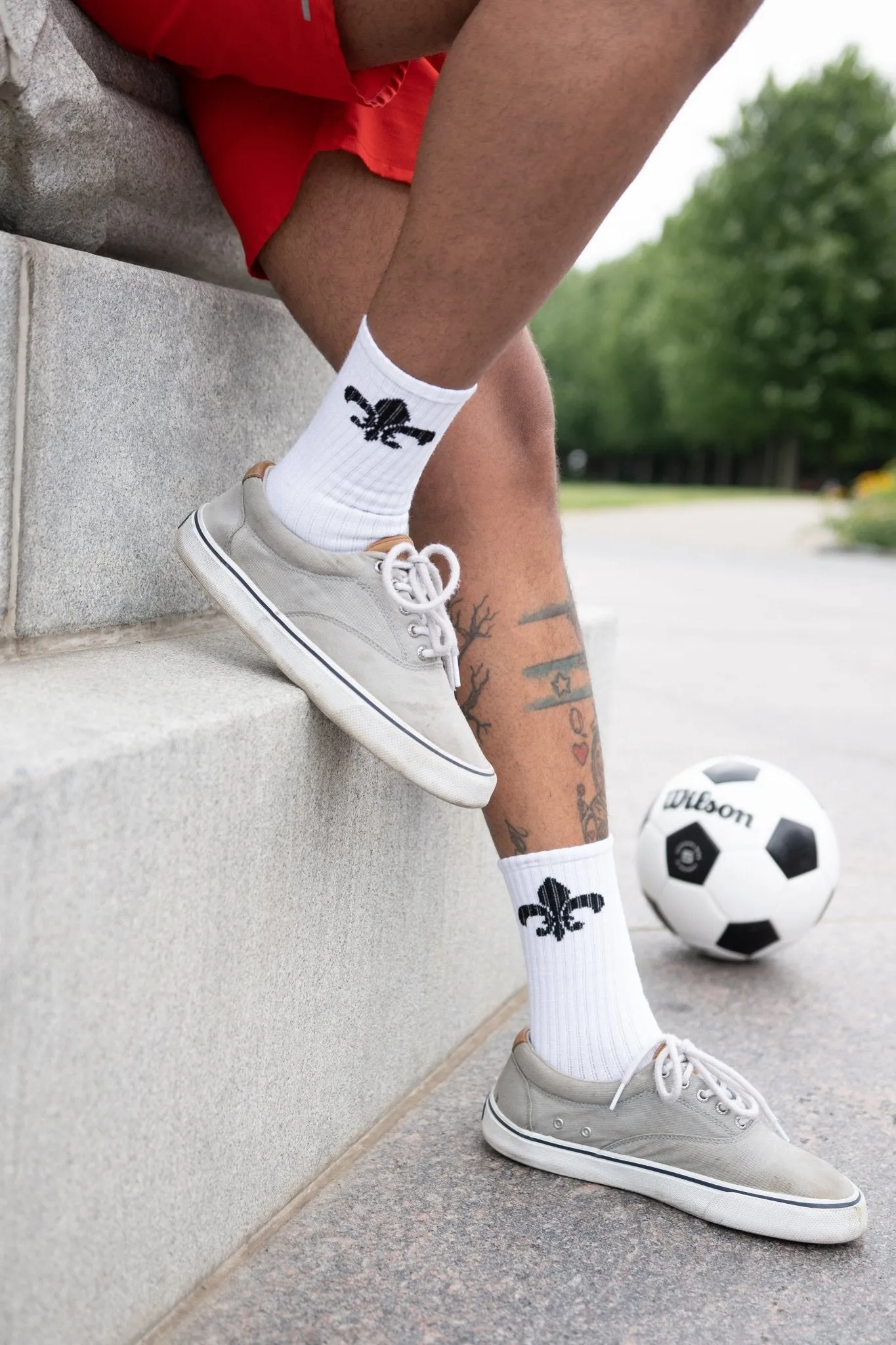 Fleur-de-Lis Bamboo Socks (USA Made)