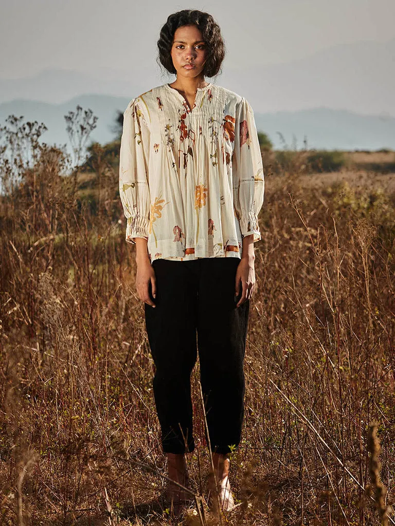 Florals In Snow Top