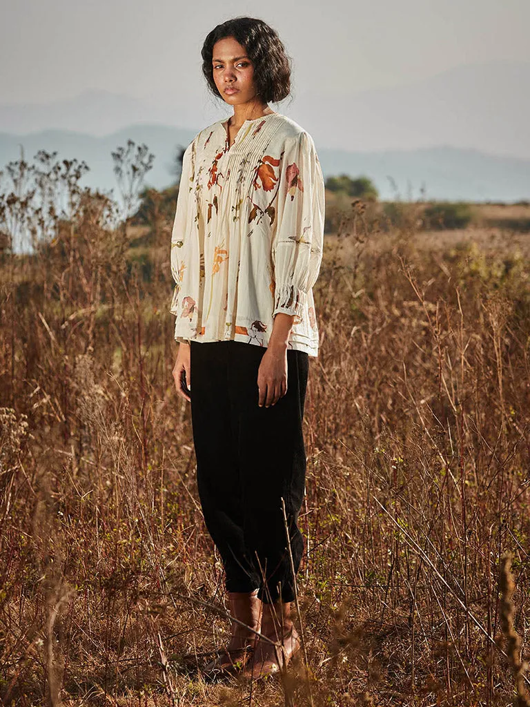 Florals In Snow Top