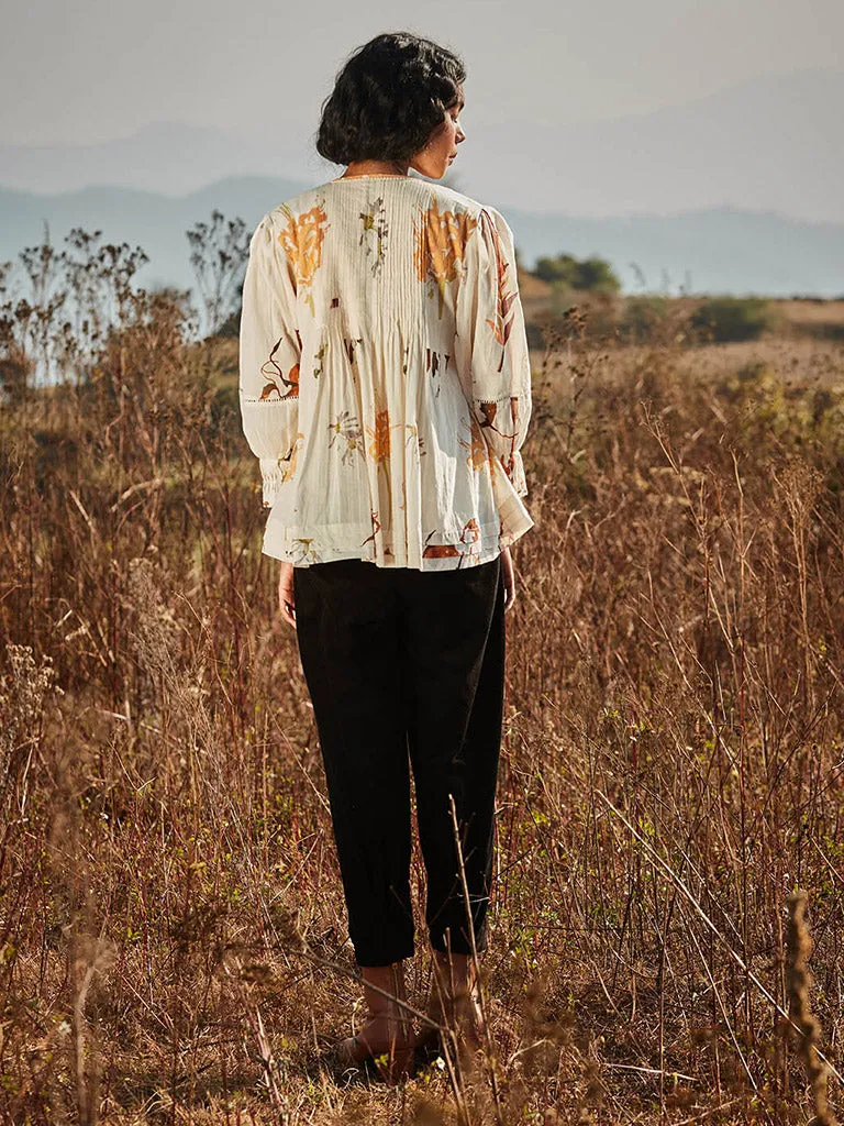 Florals In Snow Top