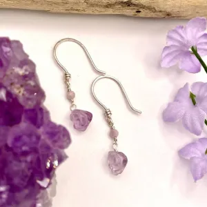 Fluorite Rose Earrings