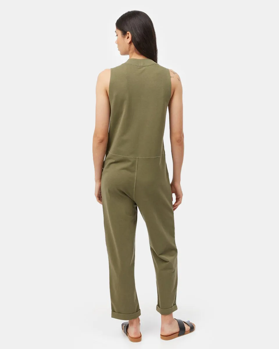 French Terry V-Neck Jumpsuit