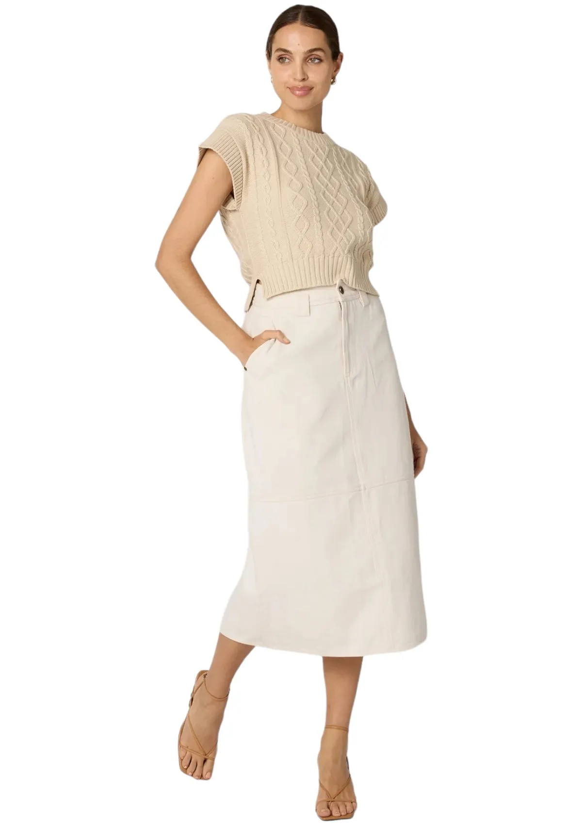 Gigi Sweater Vest | Cream