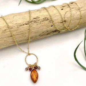 Gold Harvest Leaf Necklace