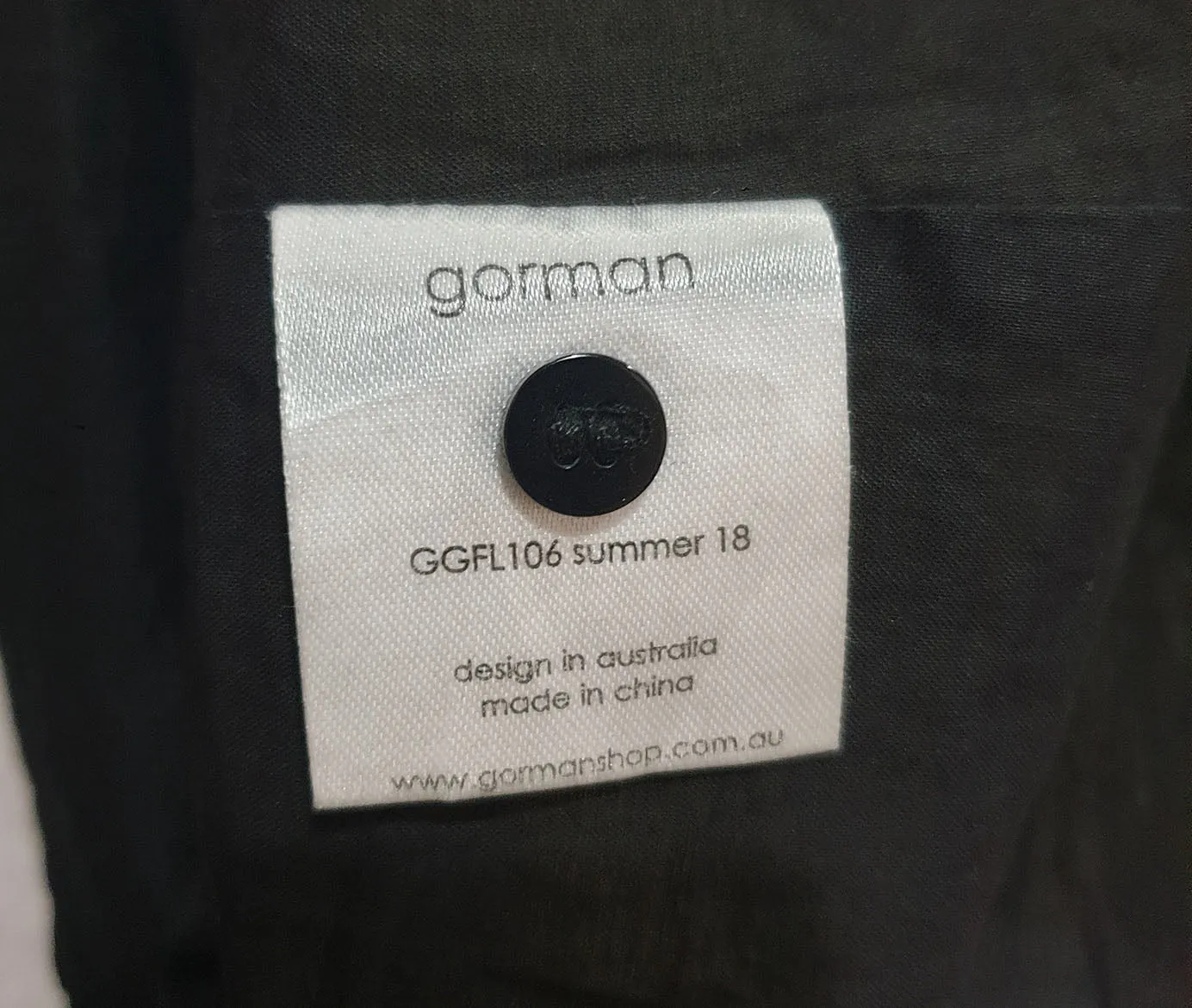 Gorman black-based unique print dress size 14