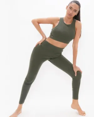Green Ash High Waisted Leggings
