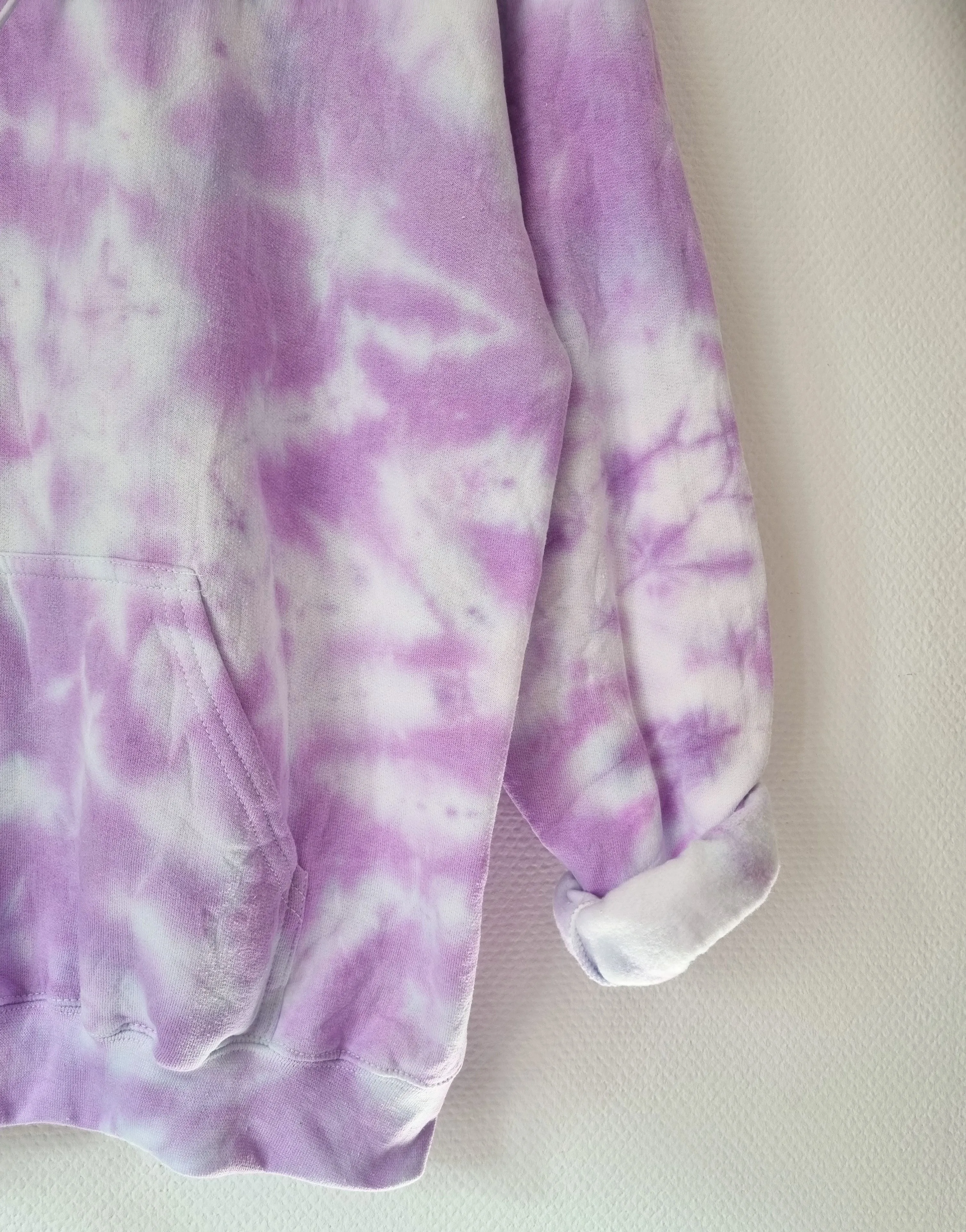 Hand Designed Pastel Purple Tie-Dye Hoodie