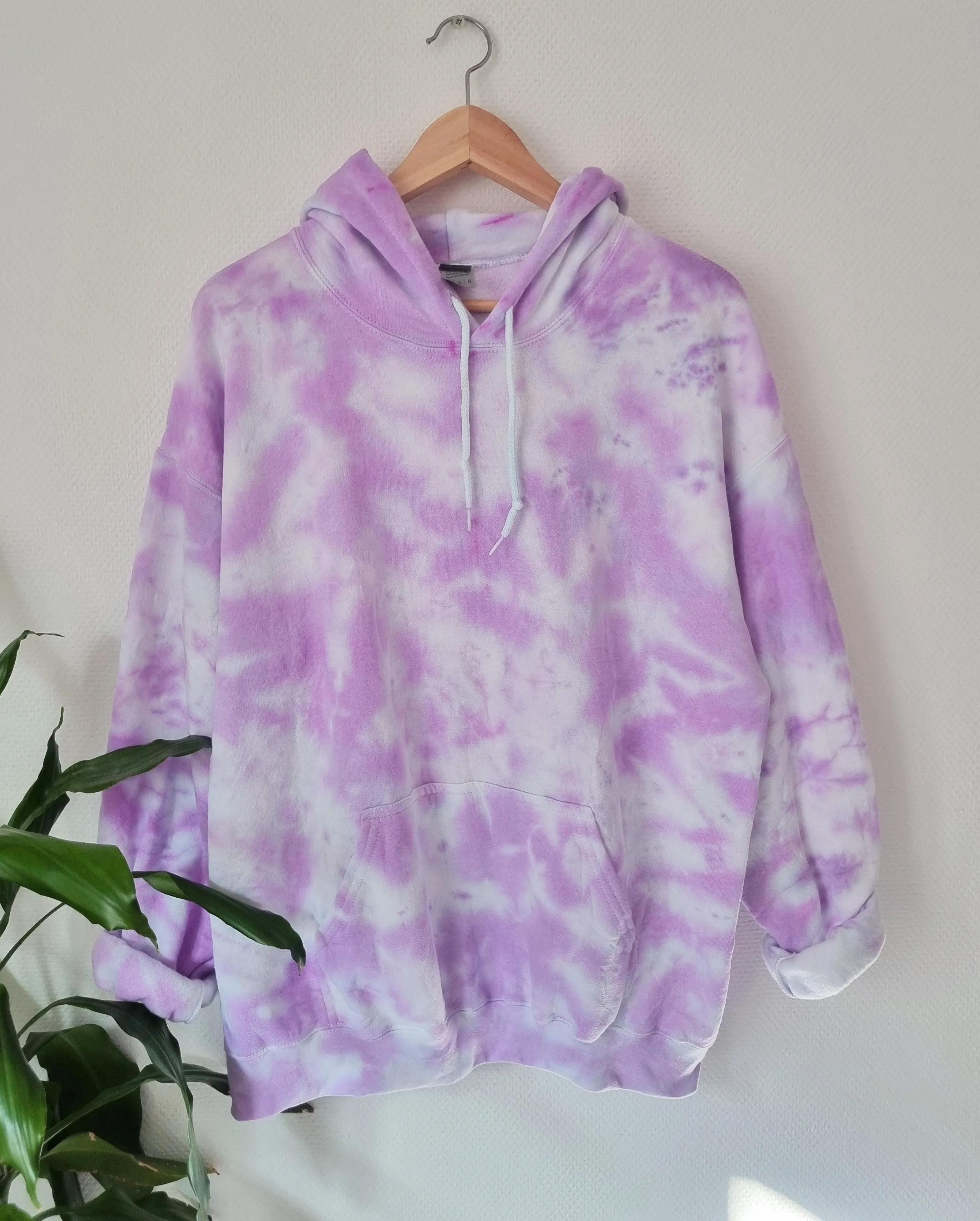 Hand Designed Pastel Purple Tie-Dye Hoodie