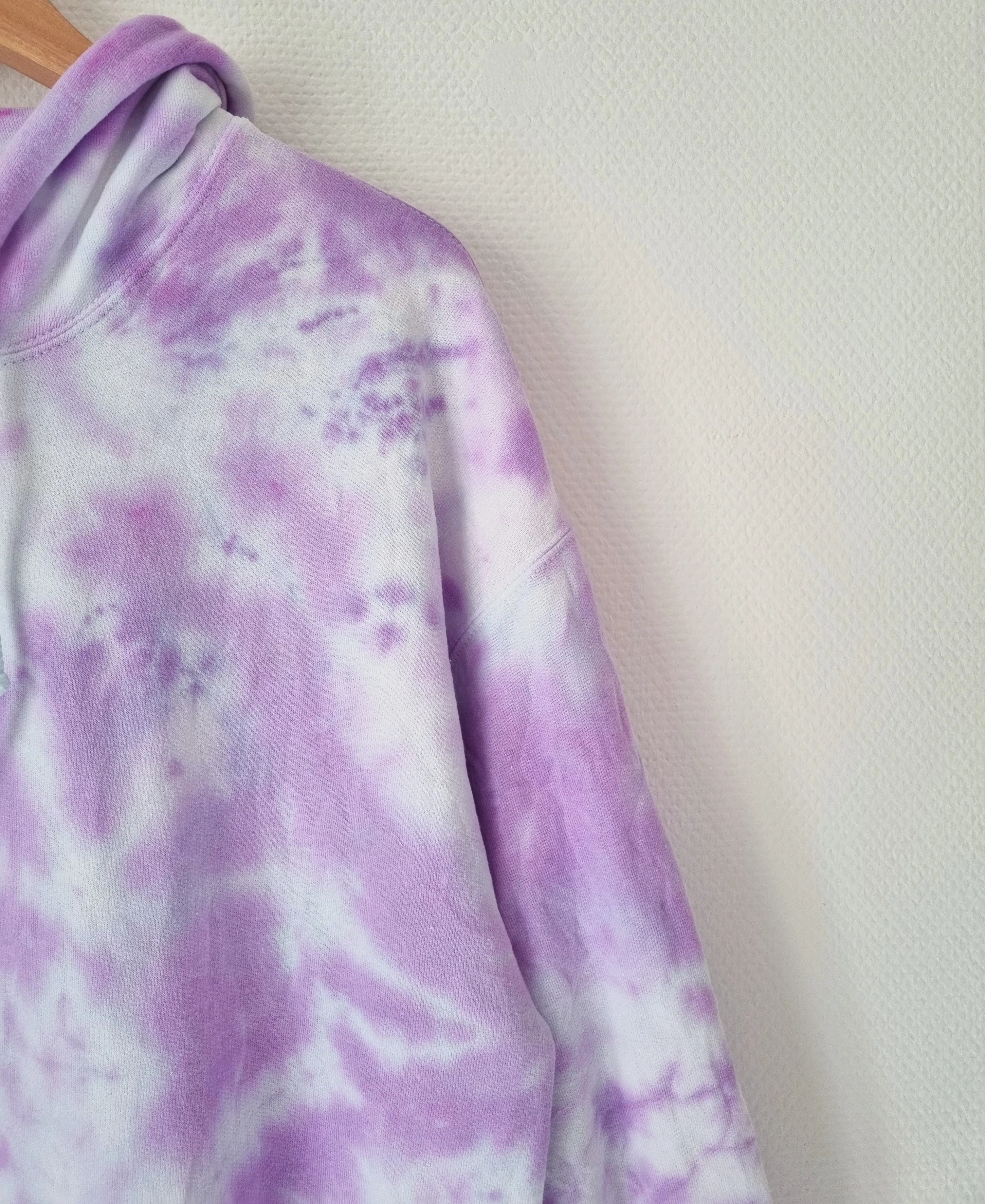 Hand Designed Pastel Purple Tie-Dye Hoodie