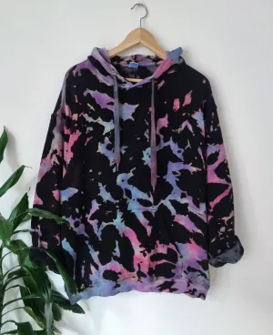 Hand Designed Reverse Nebula Galaxy Tie-Dye Hoodie
