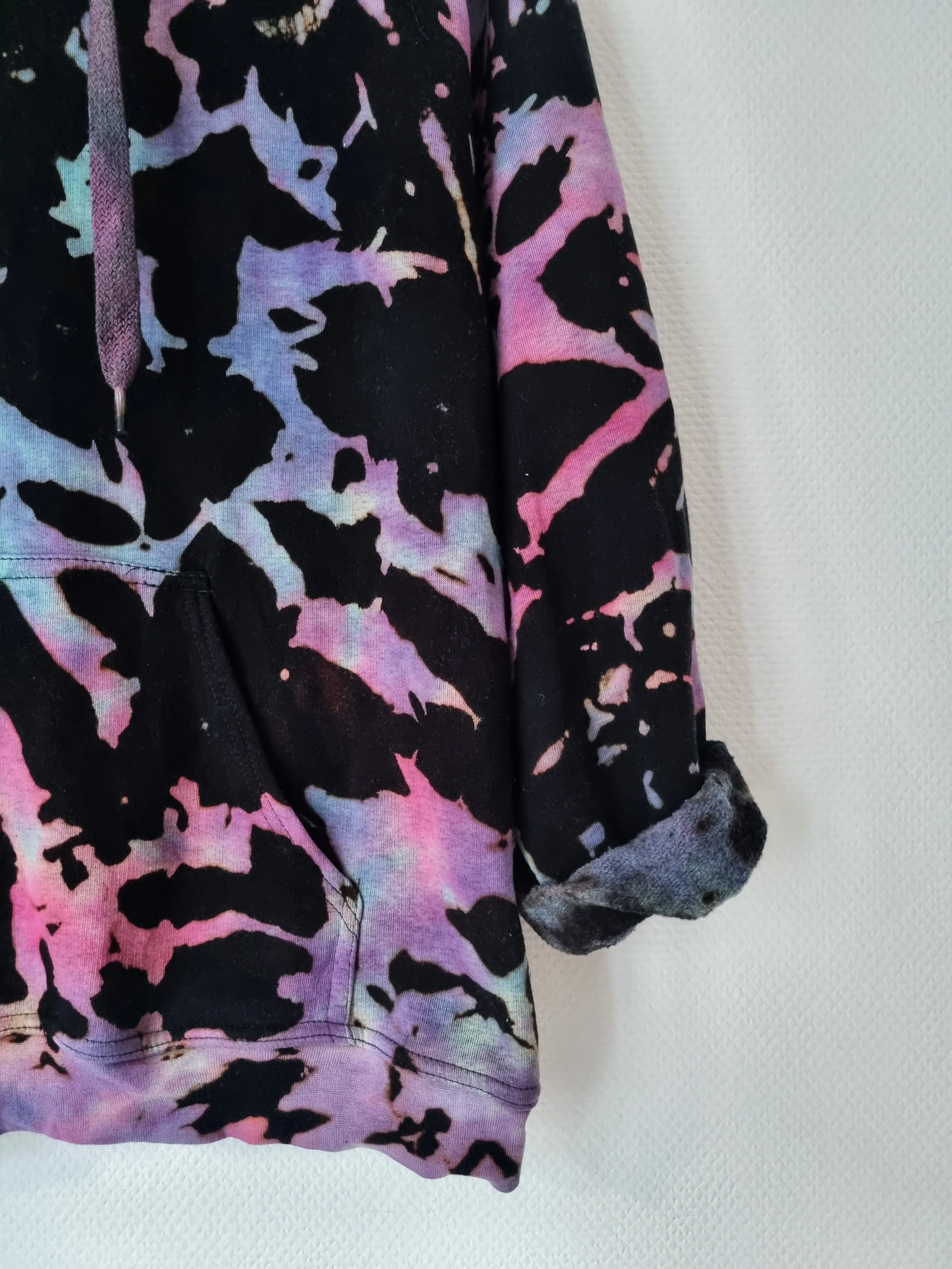 Hand Designed Reverse Nebula Galaxy Tie-Dye Hoodie
