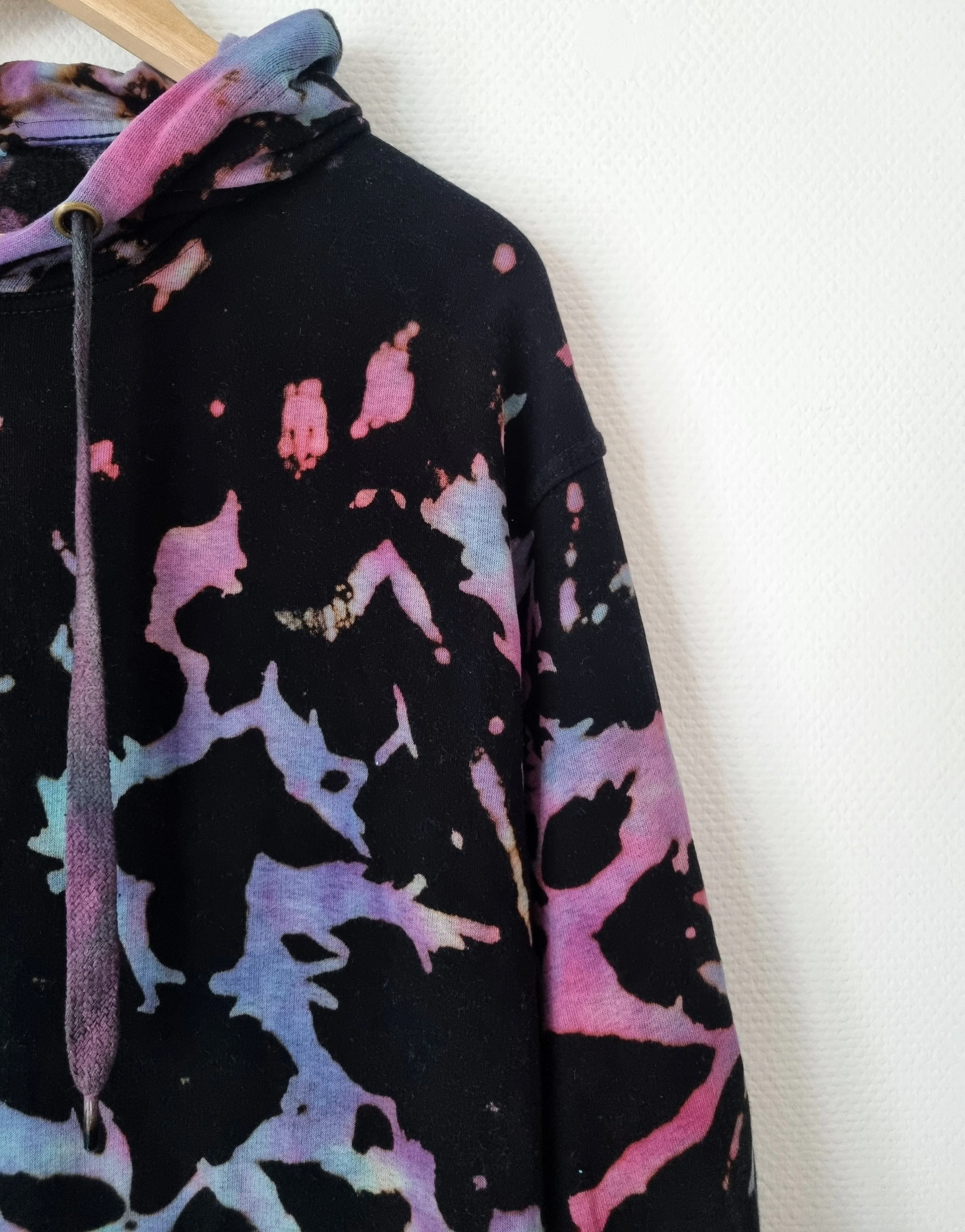 Hand Designed Reverse Nebula Galaxy Tie-Dye Hoodie