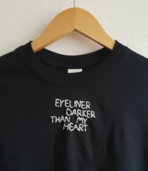 Hand Embroidered Eyeliner Shirt