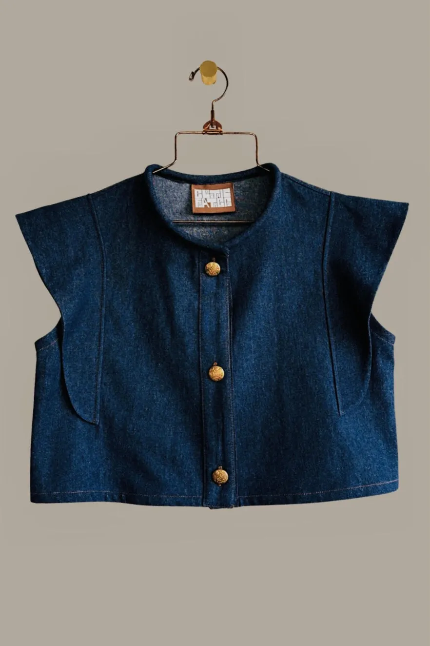 Hapi Vest Indigo Denim {Made to Order}