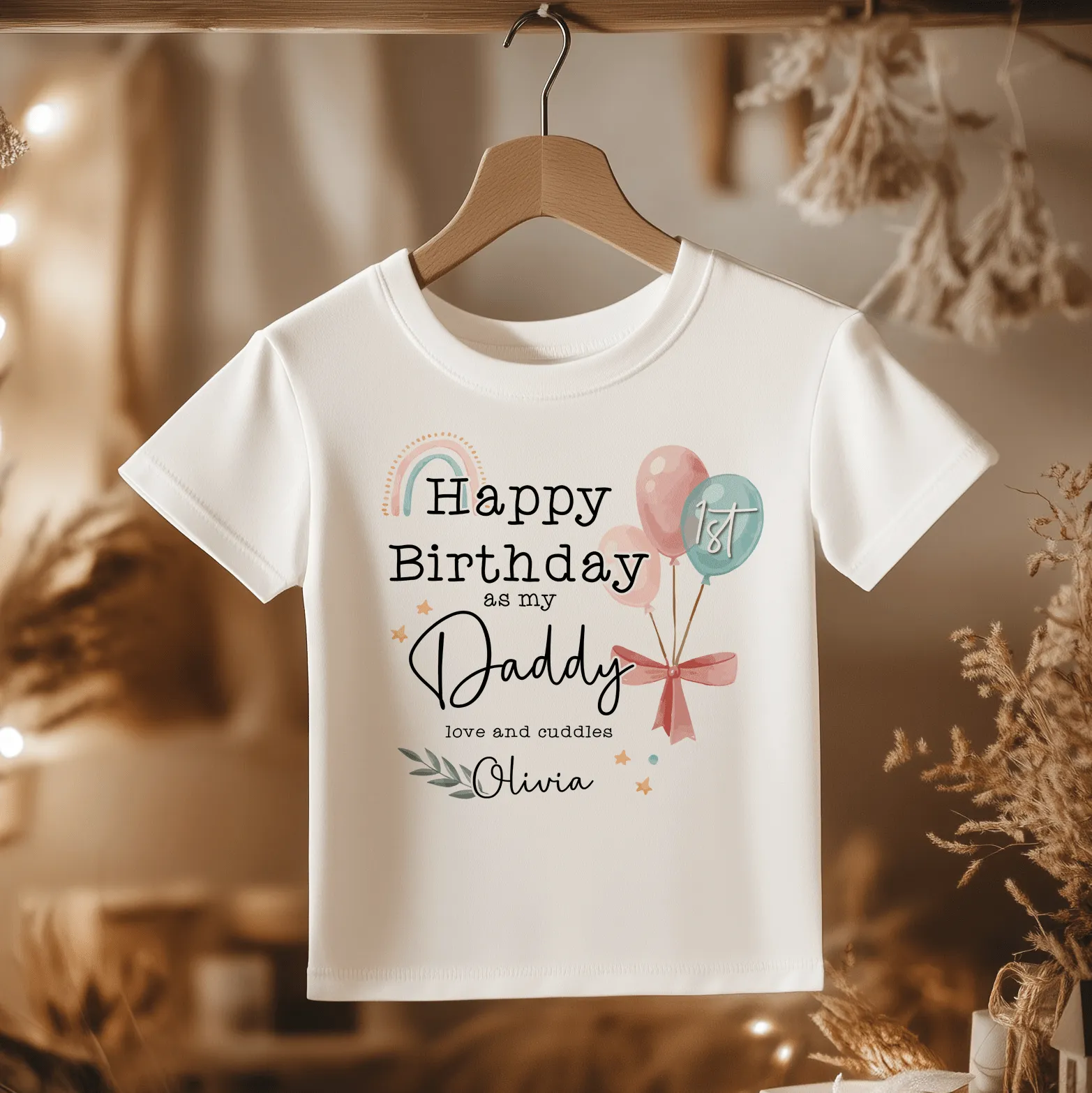 Happy Birthday Daddy Personalised Toddler & Kids T Shirt