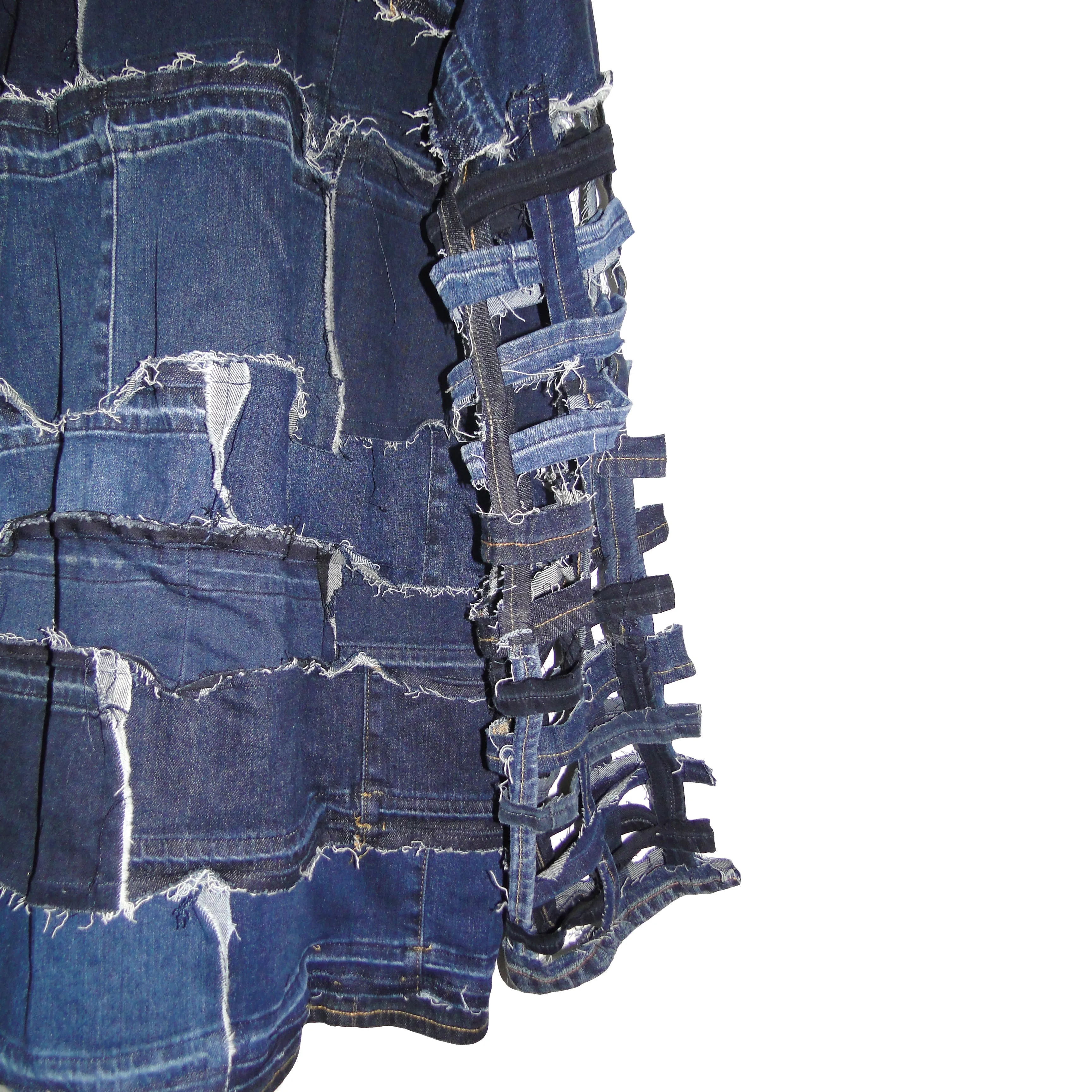 In the Middle Of It All - Upcycled denim jacket