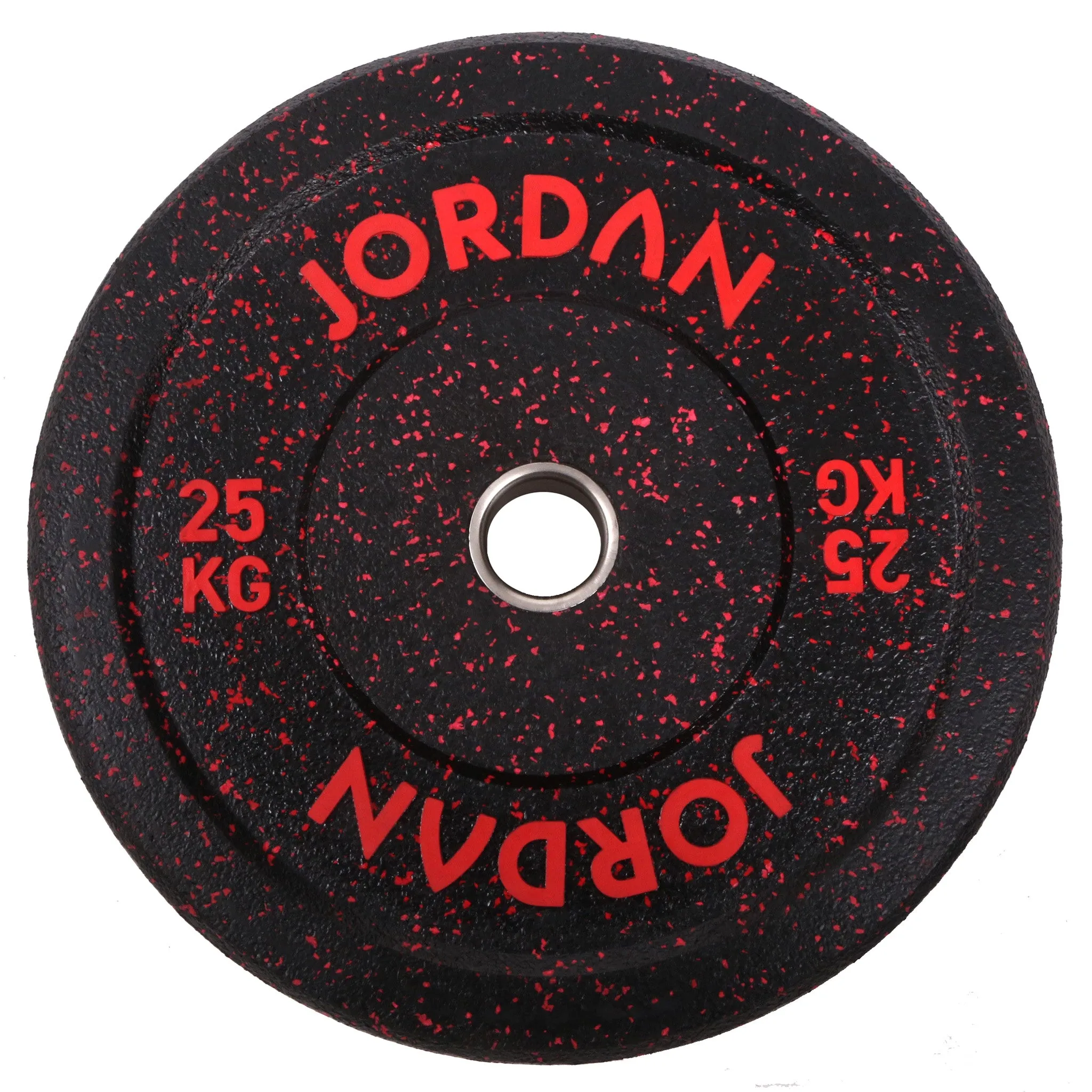 JORDAN® HG Black Rubber Bumper Weight Plates - Coloured Fleck