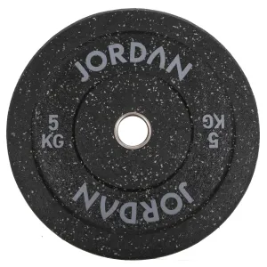 JORDAN® HG Black Rubber Bumper Weight Plates - Coloured Fleck