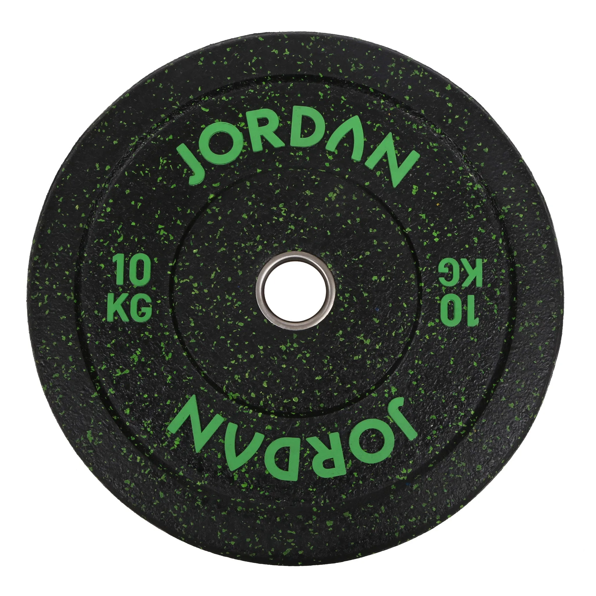 JORDAN® HG Black Rubber Bumper Weight Plates - Coloured Fleck