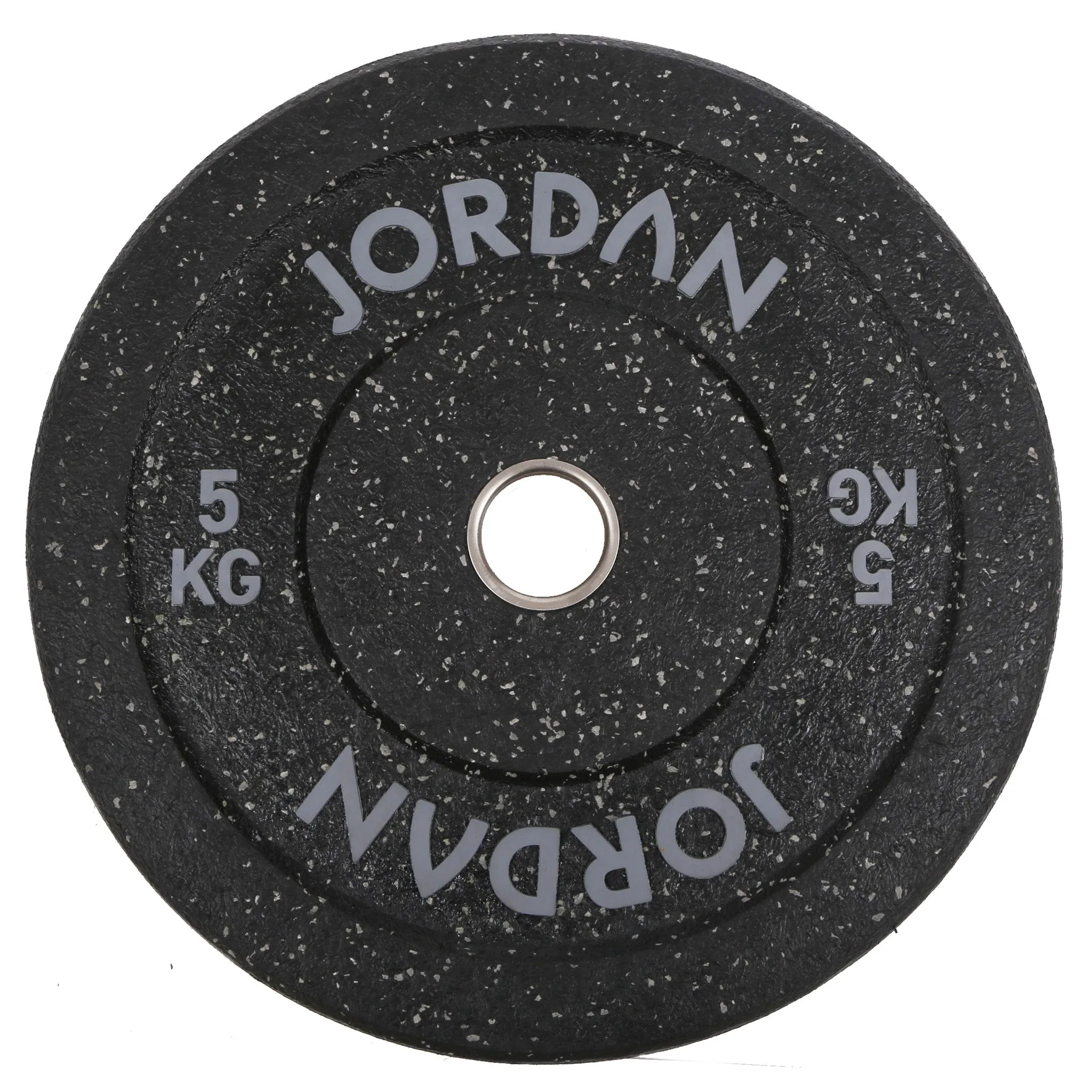 JORDAN® HG Black Rubber Bumper Weight Plates - Coloured Fleck