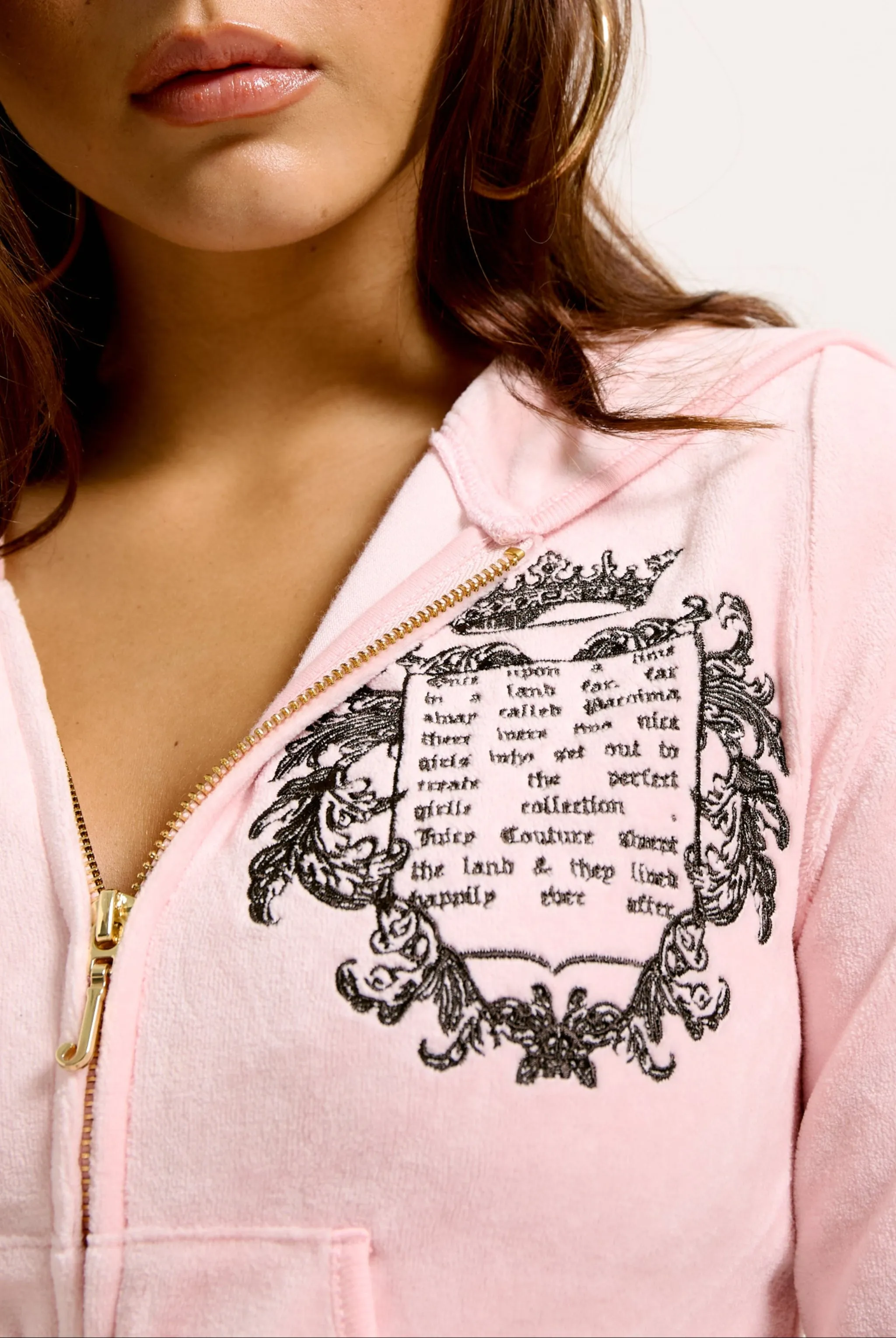 JUICY PINK 'ONCE UPON A TIME' BAMBOO VELOUR HERITAGE HOODIE
