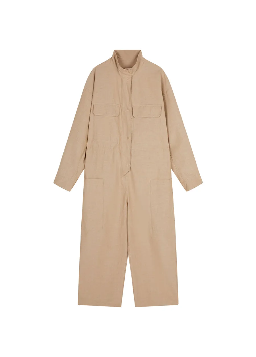 Jumpsuits / JNBY Oversize Eco-Friendly Cotton-Hemp Jumpsuits