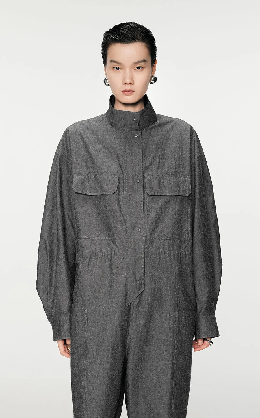 Jumpsuits / JNBY Oversize Eco-Friendly Cotton-Hemp Jumpsuits