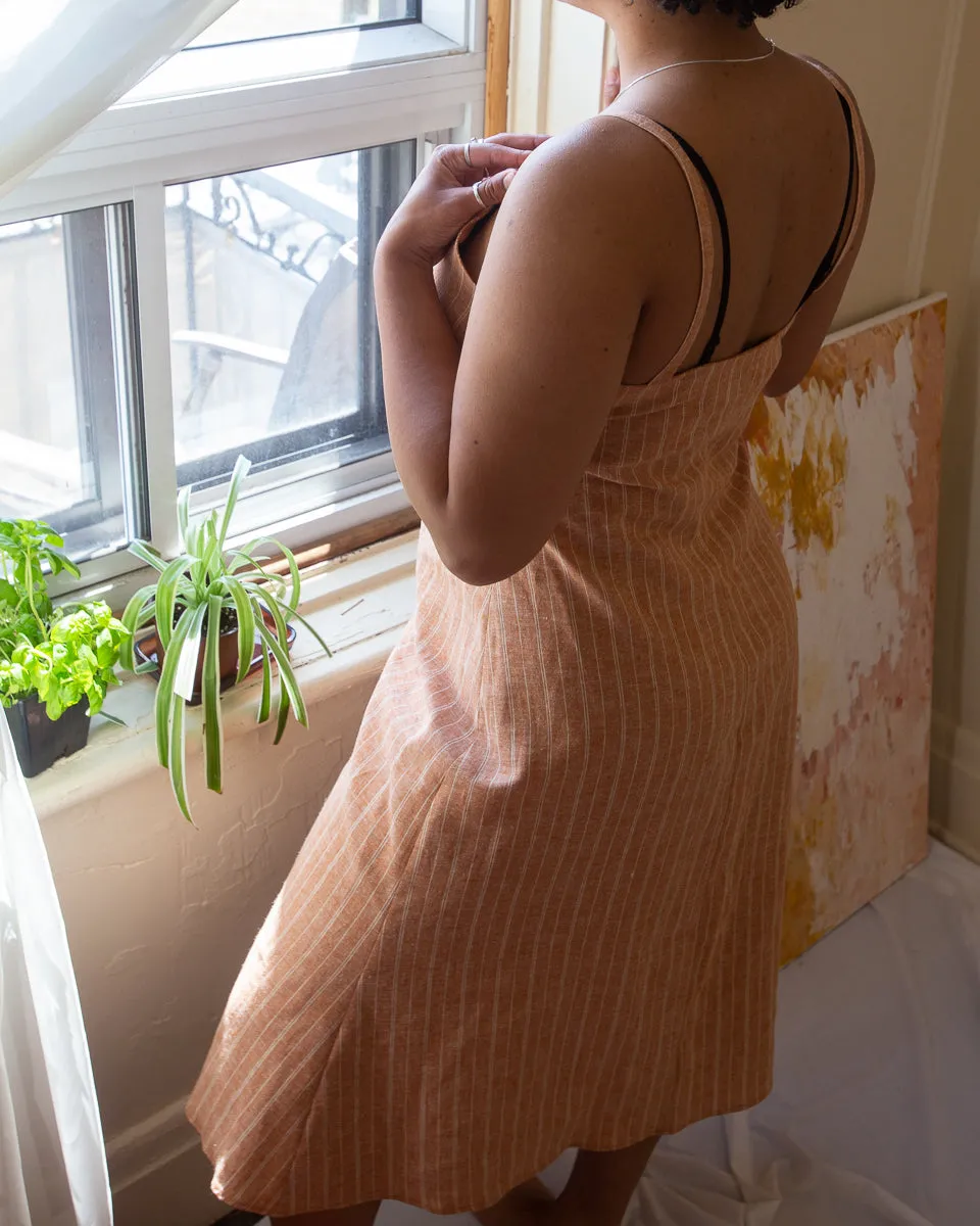Just a Girl | Midi Slip Dress | Rust
