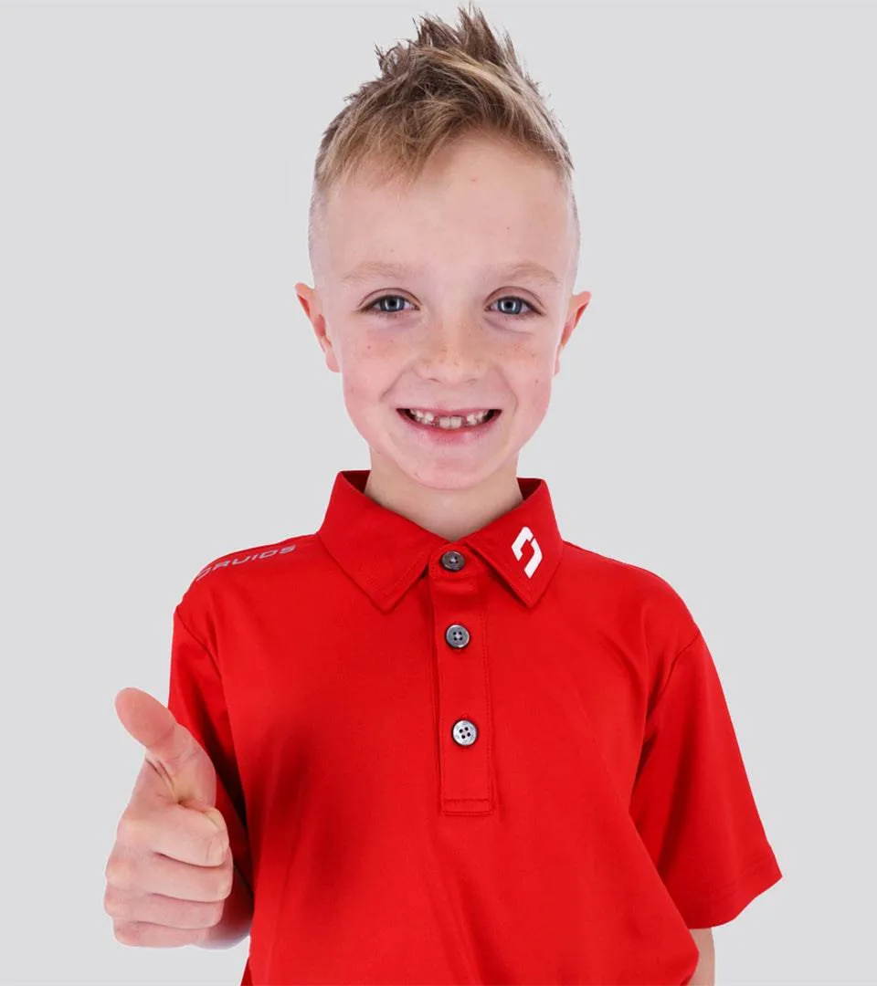 KIDS PERFORMANCE POLO RED