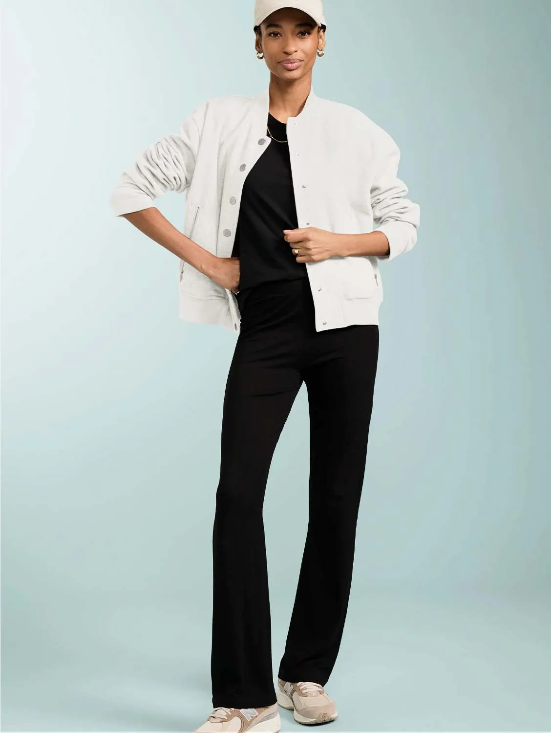 Kimberley LENZING™ ECOVERO™ Jersey Kick-Flare Leggings | Caviar Black