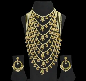 Latest Elegant Pearl Jewellery Set For Bridal # J3409