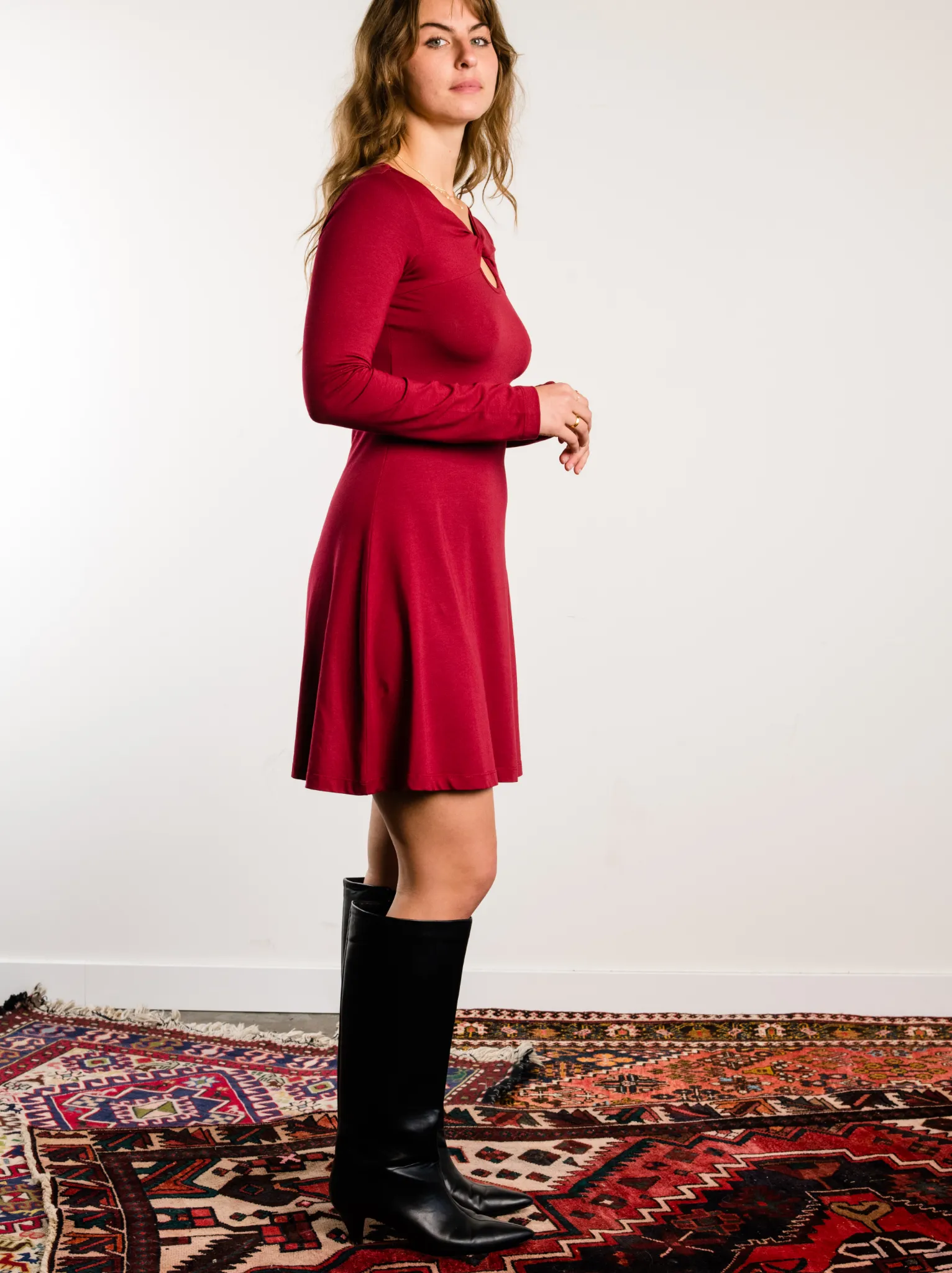 Leah Twist Keyhole Mini Dress