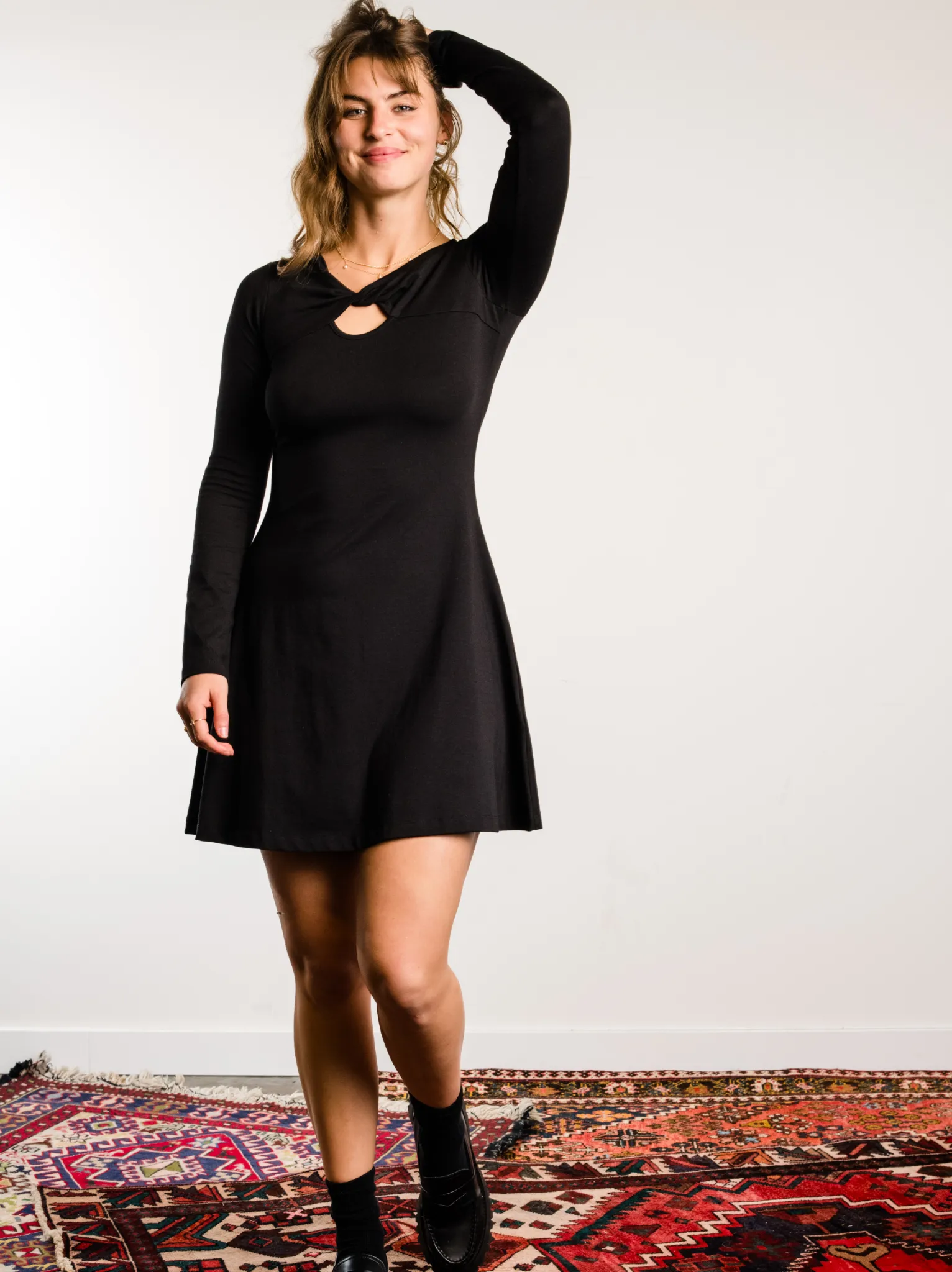 Leah Twist Keyhole Mini Dress