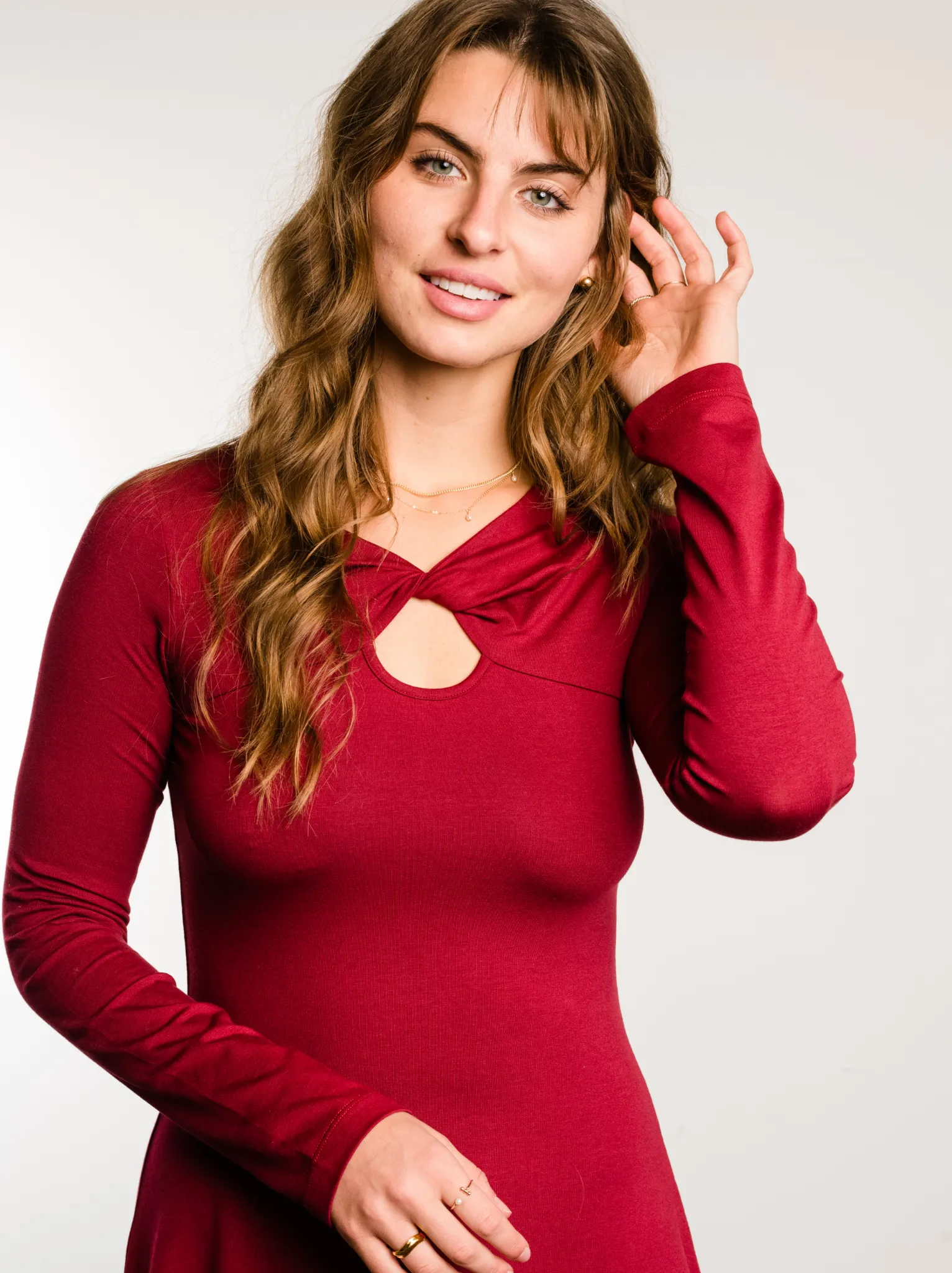 Leah Twist Keyhole Mini Dress