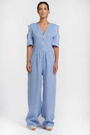 Light blue hemp suit