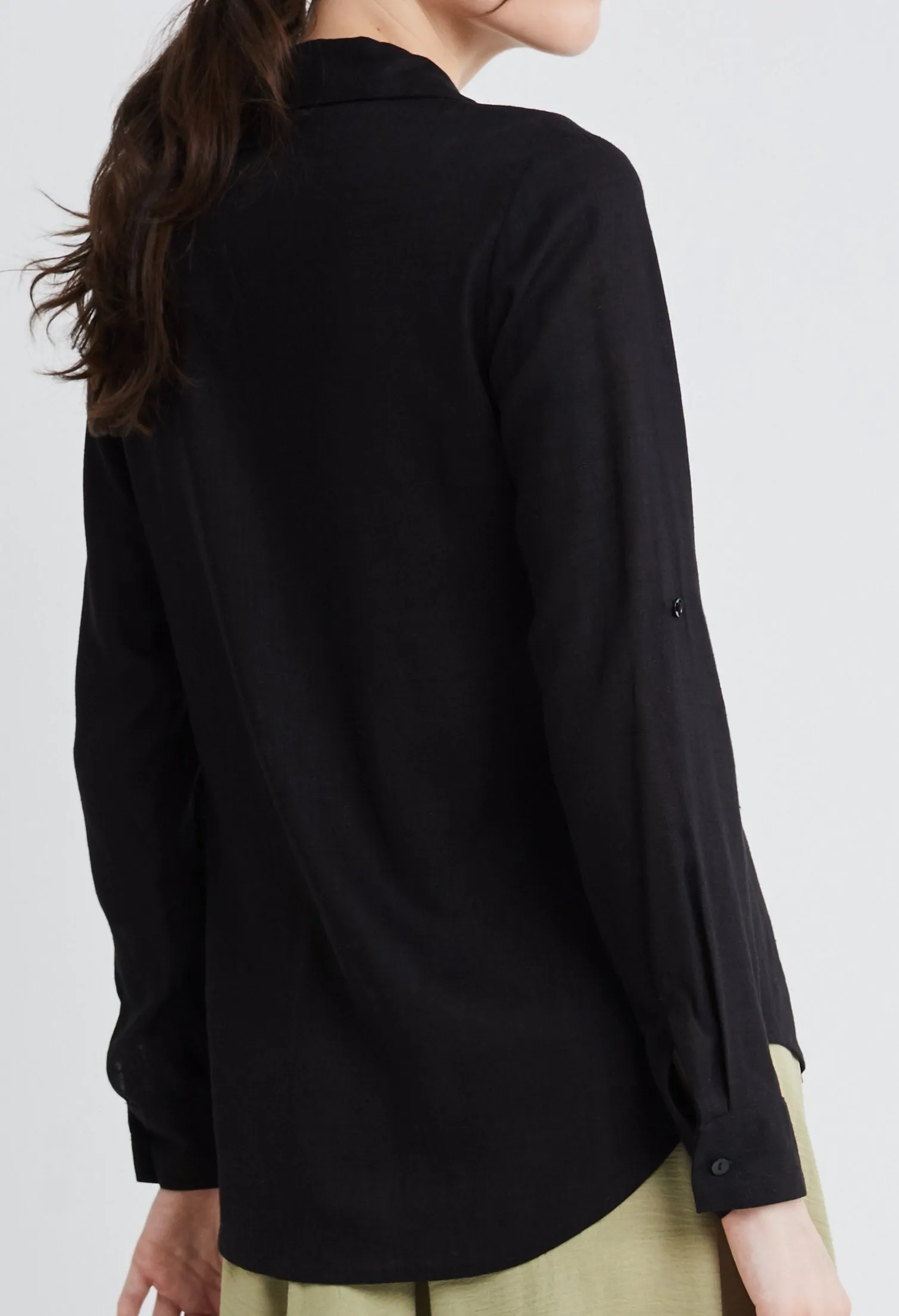 Linen Button Down Blouse