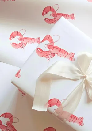 Lobster Watercolor Gift Wrap