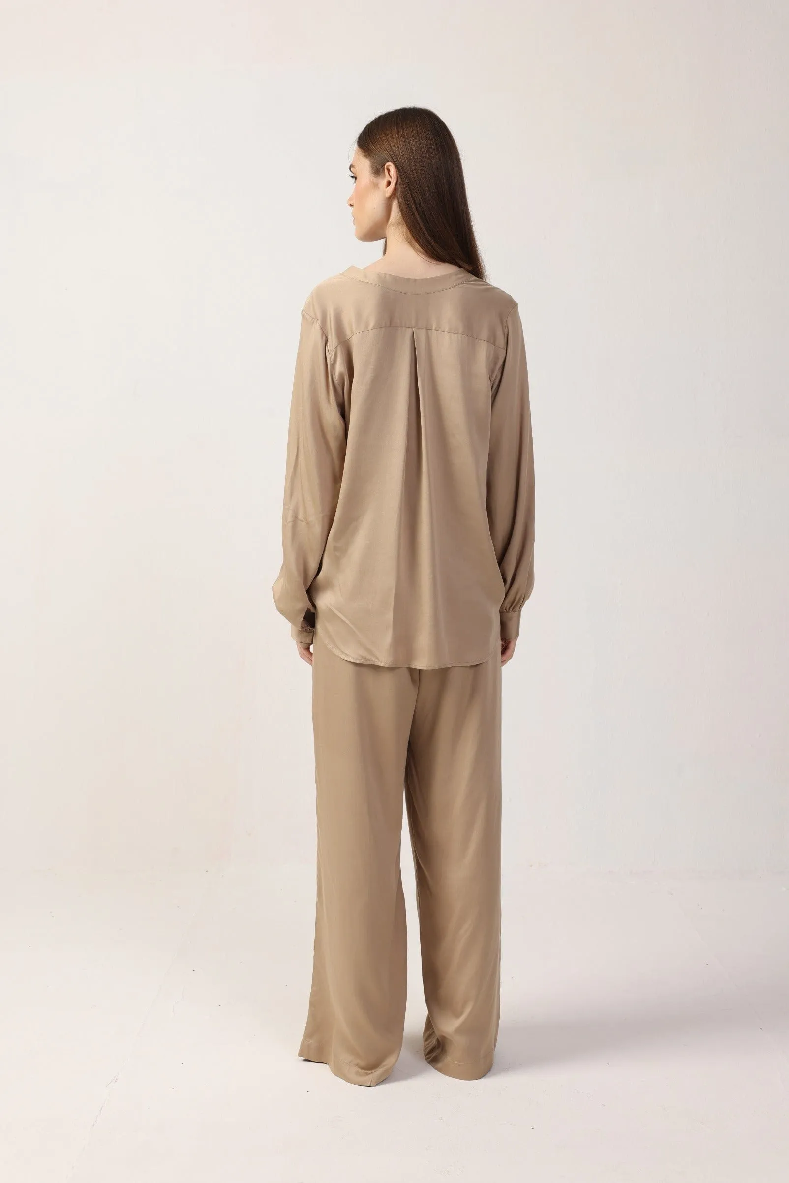 Long Sleeve Satin TENCEL™ Lotta Blouse | Multiple Colours
